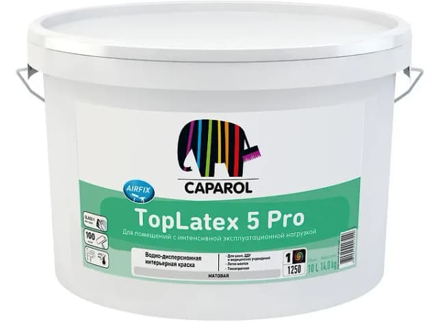 Caparol Toplatex 5 Pro краска водно-дисперсионная моющаяся матовая