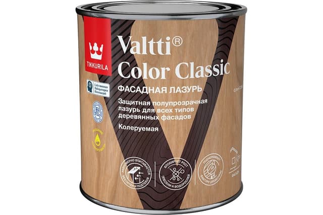TIKKURILA VALTTI COLOR CLASSIC лазурь фасадная колеруемая на маслянной основе