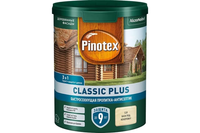 PINOTEX CLASSIC PLUS Пропитка-антисептик для древесины