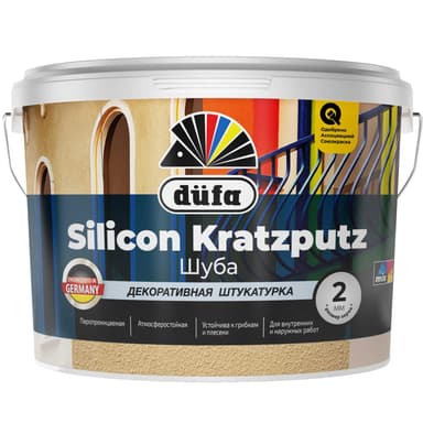 Dufa SILICON KRATZPUTZ штукатурка на силиконовой основе со структурой ШУБА зерно 2мм